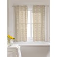 thumbnail image 3 of Modern Minimalist Curtains 45 Inch Length,Sheer Curtains for Bedroom Living Room Window Farmhouse Simple Lines Texture Beige Rod Pocket Drapes Kitchen Curtains Small Half Window 42"x45" 2 Panels, 3 of 7