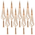 thumbnail image 7 of Sorbus Macrame Plant Hanger (8 Pack) Indoor Outdoor Hanging Plant Pots Cotton Rope, Elegant for Home, Patio, Garden (Brown), 7 of 7