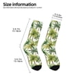 thumbnail image 2 of Rocae Green Hawaii Palms for Girls Boys Crew Socks,Children's Socks, Kids Socks, Toddler Socks: Daily Wear with Kids School Uniform, 2 of 5