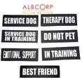 thumbnail image 4 of Albcorp Parches reflectantes para perros con respaldo de gancho para chalecos de animales de servicio/arneses grandes (6 x 2) pulgadas), 4 of 5