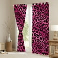 thumbnail image 3 of jejeloiu Cute Leopard Pattern Curtains Pack of 2 (42x84 Each),Modern Cheetah Print Curtains Blackout,Pink Black Bedroom Curtains For Girl Teens,Microfiber Bedroom Decor, 3 of 6