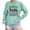 Green, variant on Wang6 Womens Plus Size Graphic Sweatshirts 1900s Letter Printed Long Sleeve Pullovers Causal Fall Crew Neck Tops Loose Fit Tshirts White XL