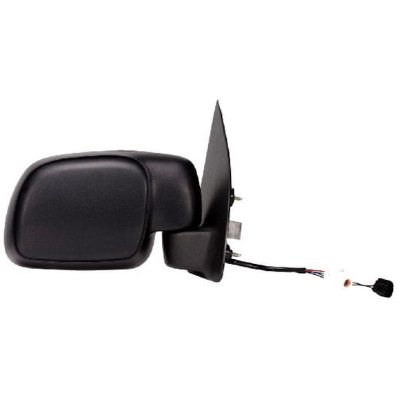 61155F - Fit System Passenger Side Mirror for 00-01 Ford Excursion to 2/17/01, w/o signal, black, foldaway, Heated Power