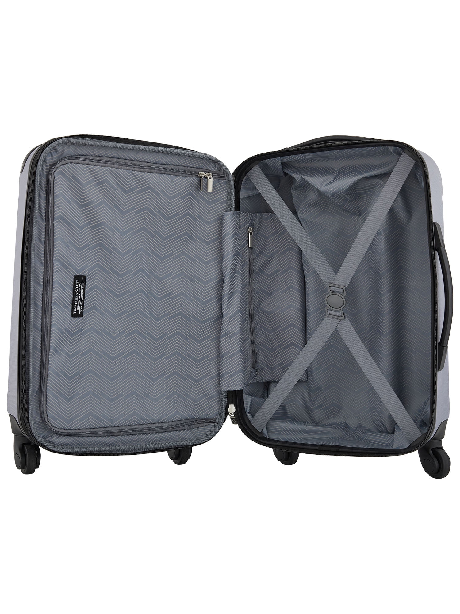 Travelers Club 20" Expandable Rolling Hard Side Carry-on, Blue Granite