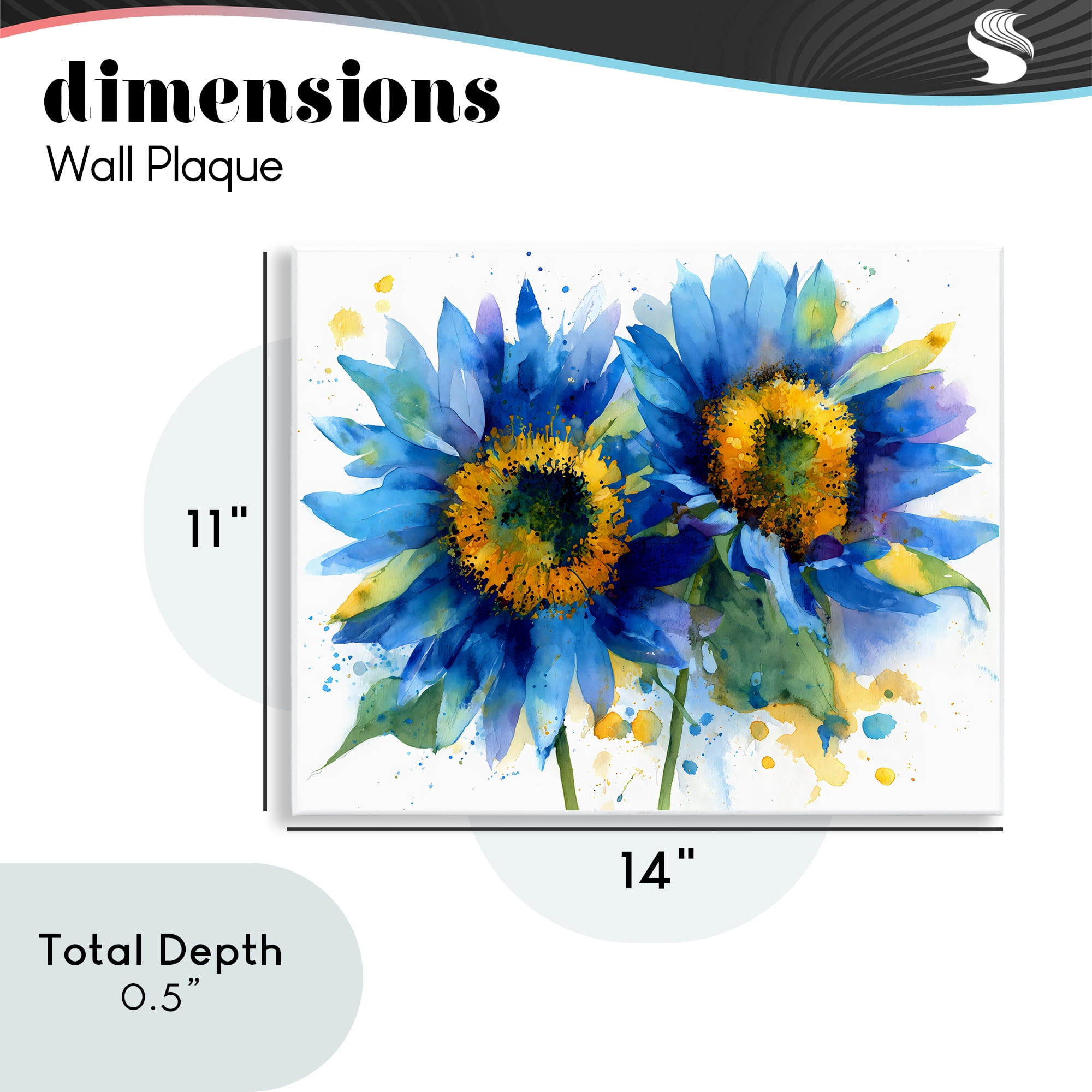Stupell Industries Blue Sunflowers Bouquet Wall Plaque Art, design by Franklyn Gregory