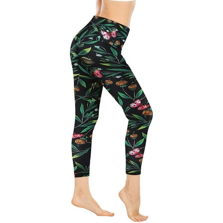 

Ziloco Yoga Full Length Pants Black Scrub Pants For Women Women Classic Flower Print Slim High WaistWorkout Running Athletic Yoga Pants pants24