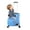 Blue, variant on 24 Inch Unisex Ride-On Trolley Suitcase, Ride on Suitcase for Kids with Password Lock and Durable Wheels for Summer Camps and Sleepovers (Blue)