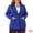 Royal Blue, variant on DARING DIVA Women's Plus Button Down Notched Lapel Office Jackets Blazer Dark Green 1X