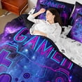 thumbnail image 4 of Homewish Abstract Gamepads 7-Piece Twin Bedding Set - Galaxy Video Game, 4 of 8