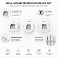 thumbnail image 3 of 3 Piece Self Adhesive Broom Holder Set, Wall Mounted Mop Holder and Cleaning Tool Organizer Racks, TIKA, 3 of 7