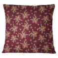 thumbnail image 1 of S4Sassy 2 Pcs Maroon Floral Print Cushion Cover Square Cotton Poplin Pillow Case Throw-22 x 22 Inches, 1 of 4