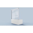 thumbnail image 5 of Bathtub Shower Door Semi-Frameless Double Sliding Tub Door 56"-60"Wx58" H Waterproof Bathroom Shower Door 1/4" (6mm) SGCC Tempered Glass With Explosion-Proof Film, 5 of 9