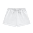 thumbnail image 2 of ITSAME Shorts for Girls, Lightweight Elastic Waist Loose Fit Summer Casual Home Clothes Shorts White Size 2, 2 of 7