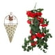 thumbnail image 1 of 1 juego de flores artificiales colgantes con cesta, rosas falsas para jardín., 1 of 7
