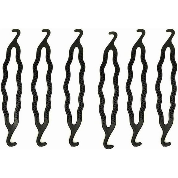 6PCS Plastic Bun Maker Curler, Shaper Magic Donut Hair Twist Braiding Tool Ponytail Roll Bun Braid Bud Hair Clip Styling Accessory for Women Girls