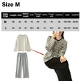 thumbnail image 2 of Womens Pajama Set Long Sleeve Sleepwear Scoop Neck Pjs Sets, 2 of 5