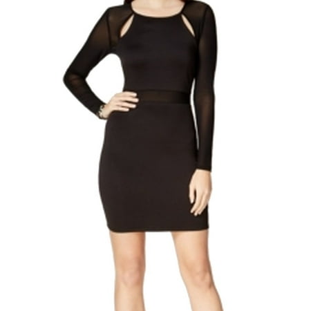 Material Girl NEW Black Womens Size 2XL Plus Mesh Illusion Sheath Dress