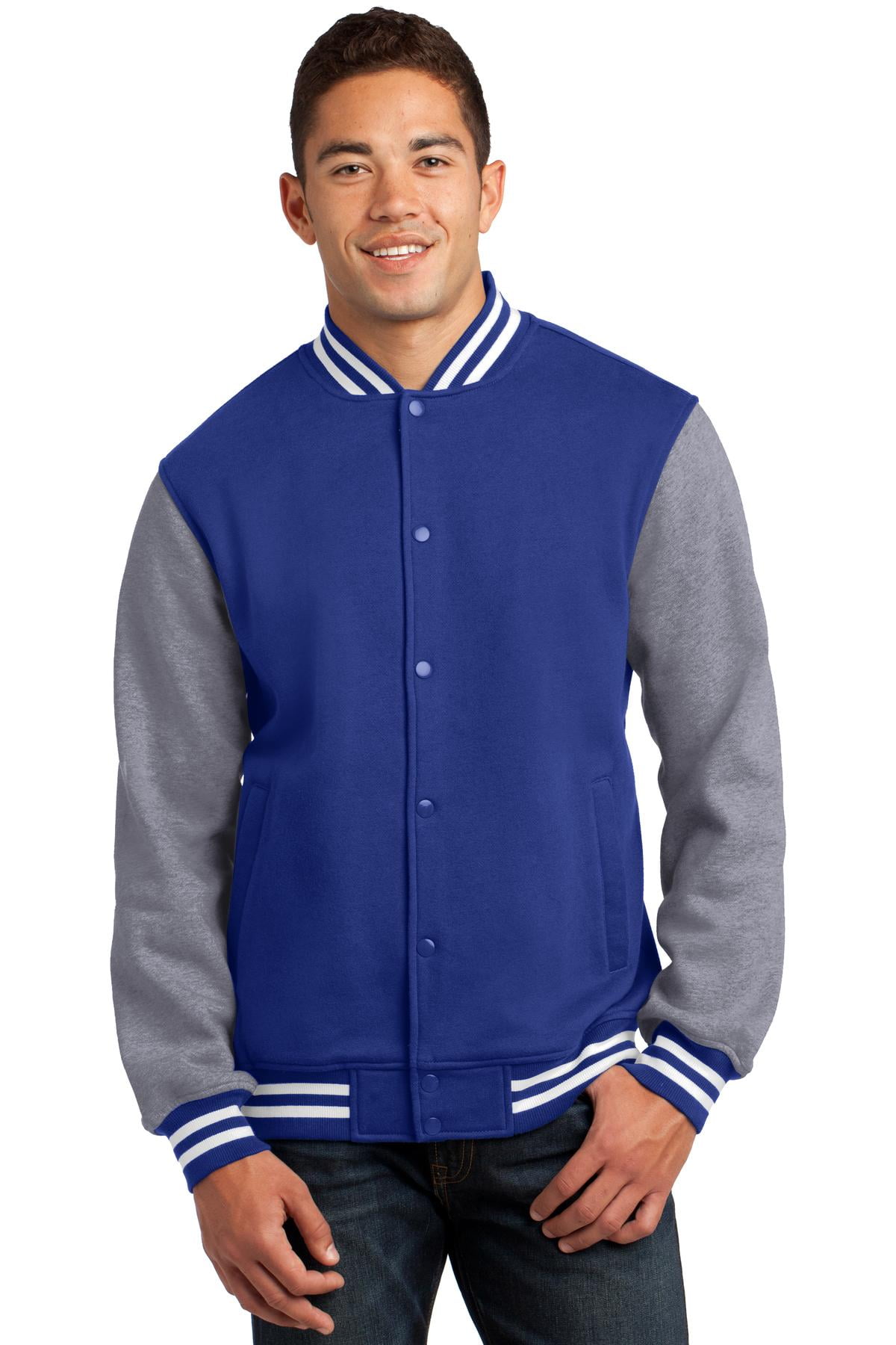 Sport-Tek Fleece Letterman Jacket-2XL 