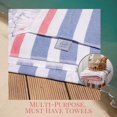 thumbnail image 5 of Luzia Toalla Multiusos Peshtemal A Rayas  Playa, Piscina Y Baño (Individual 40 X 70 Pulgadas) 100% Algodón Turco Premium, Elegante, Suave, Absorbente Y De Secado Rápido (Azul Y Rojo), 5 of 5