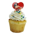 thumbnail image 5 of Wonder Woman Character Heart Love Cupcake Picks Toppers Decoration Set of 6, 5 of 7