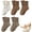 5 Pairs-b, variant on Pairs Women's Solid Mid-Calf Socks, 5-Pack Warm Thermal Socks with 35% Wool Blend, Soft & Cozy for Winter Indoor Outdoor