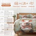 thumbnail image 6 of Funny Animal Bedding Duvet Cover Set Queen Size 4 Pieces Pig Sitting on Toilet Pig Playing Phone Bedding Set with Zipper Closure, 1 Comforter Cover 90x92 Inches 1 Flat Sheet & 2 Pillow Cases, 6 of 7