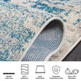 thumbnail image 5 of Safavieh Madison Flowers Abstract Area Rug, Ivory/Turquoise, 5'3" x 7'6", 5 of 9