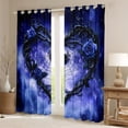 thumbnail image 3 of Feelyou 3D Spider Animal Black Out Curtains, Blue Romantic Rose Floral Curtains Pack of 2 (42x63 Each), Happy Valentine's Day Bedroom Curtains, Black Out Curtains Decor, 3 of 7