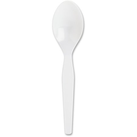 Genuine Joe Heavyweight Disposable Spoons 1 Piece(s) - 1000/Carton - 1 x Spoon - Disposable - White