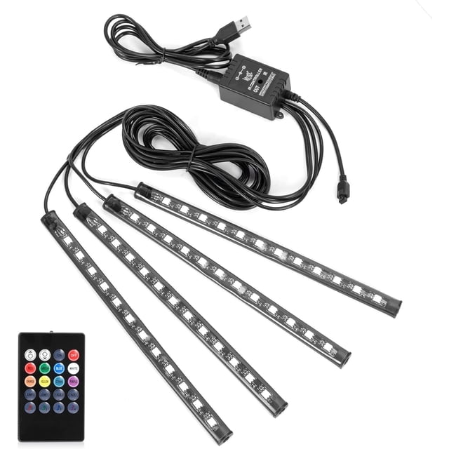 Tira de luces LED SUNNEST Christmas 48 LED, 4 unidades, para coche