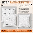 thumbnail image 3 of 2PCS Halloween Pillow Covers 18x18 inch,Cute White Ghost Decorative Soft Plush Faux Fur Wool Couch Cushions, Home Decor for Sofa, Bedroom, Living Room, 3 of 7