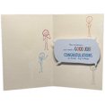 thumbnail image 2 of Designer Greetings Repeated Good Job Talk Bubbles on Light Blue 3D Spring Activated Pop Out College Graduation Congratulations Card, 2 of 2