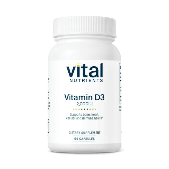 Vitamin D3, 2,000 IU, 90 Vegetarian Capsules, Vital Nutrients
