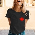 thumbnail image 2 of Laipiong Women's Canadian T Shirts 2026 Summer Trendy Maple Leaf Graphic Casual Short Sleeve Basic Tees Comfortable Breathable Beach Vacation Clothes, 2 of 4