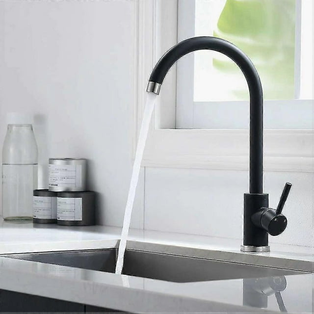 New - Kitchen Faucet Black 360 Rotatable Kitchen Faucet Made Of Stainless Steel Suitable For Kitchen Sin_Perfect Gift