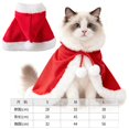 thumbnail image 7 of Luckky Pet Christmas Santa Cape & Hat Set, Red Velvet Pet Santa Cloak with White Plush Trim, Xmas Holiday Costume for Cats Small Dogs, Christmas Pet Outfit for Party Photo Props, 7 of 7
