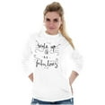 thumbnail image 4 of Wake up be Fabulous Pretty Inspiring Women Plus Size Long Sleeve Graphic Tee Brisco Brands 2X, 4 of 5