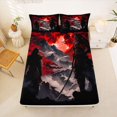 thumbnail image 5 of Homewish Vintage Samurai Landscape Bed Sheets,Red Son Maple Leaf Full Size Sheets,4pcs,1 Flat Sheet, 1 Fitted Sheet and 2 Pillowcases, 5 of 6