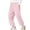 Pink, variant on SROBPTY Teen Boys Girls Pants Solid Elastic Waist with Pockets Cuffed Thermal Trousers for 3-13 Years