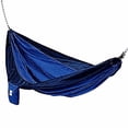 thumbnail image 2 of Dark Blue And Light Blue Hammaka Parachute Silk Hammock, 2 of 3
