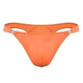 thumbnail image 5 of 3 Pack Mens Underwear Briefs Fit Translucent Ice Silk Low Waist Buckle G String T Panties, 5 of 5