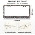 thumbnail image 2 of 2pcs Beautiful Floral License Plate Frame for Car Accessories Rustproof License Plate Cover with Screws for US Vehicles 12x6 Inch（454） Home Decor, 2 of 7