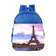 Eiffel Tower Pink Clouds Kids Backpack Toddler