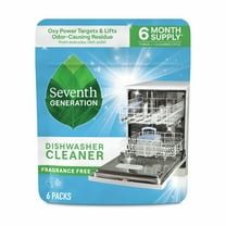 Seventh Generation Dishwasher Cleaning Packs 6 Count Free & Clear Removes odor-causing residue Powered by oxy power