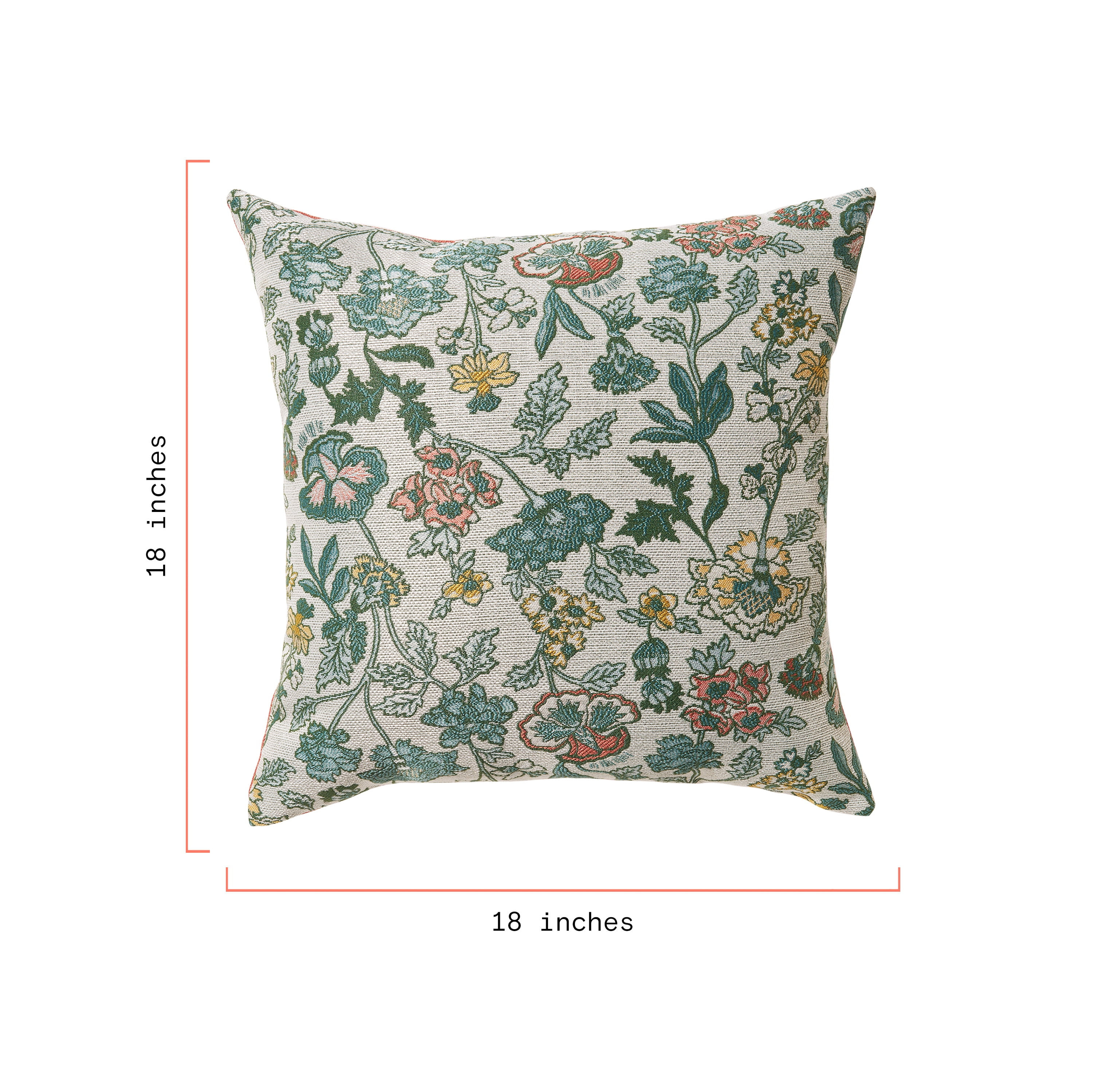 Beautiful 18" x 18" Decorative Outdoor Pillow by Drew Barrymore, Wildflower
