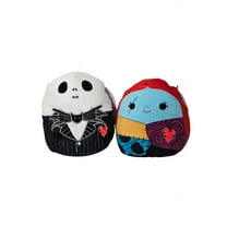 Squishmallows Official Kellytoys Plush 8 Inch Jack and Sally Skellington Set Bundle Disney Nightmare Before Christmas Valentines Edition Plush Stuffed Toys