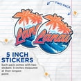 thumbnail image 4 of (2 Pack) Lanai Hawaii Stickers - Island Decal - Palm Tree Surf Stickers - 5" On Longest Side - Sticks to Smooth Flat Surfaces - Made in USA - BMCS17848, 4 of 7