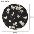 thumbnail image 2 of Round Tablecloth 60 Inch Floral Table Cover Daisy Print Wrinkle Free for Dining Kitchen, 2 of 5