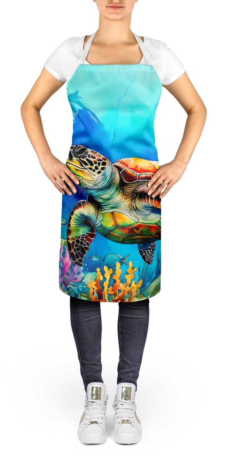 Loggerhead Sea Turtle Apron 27 in x 30 in