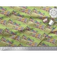thumbnail image 3 of Soimoi Green Cotton Voile Fabric Landscape & City Digital Decor Fabric Printed Yard 42 Inch Wide, 3 of 3